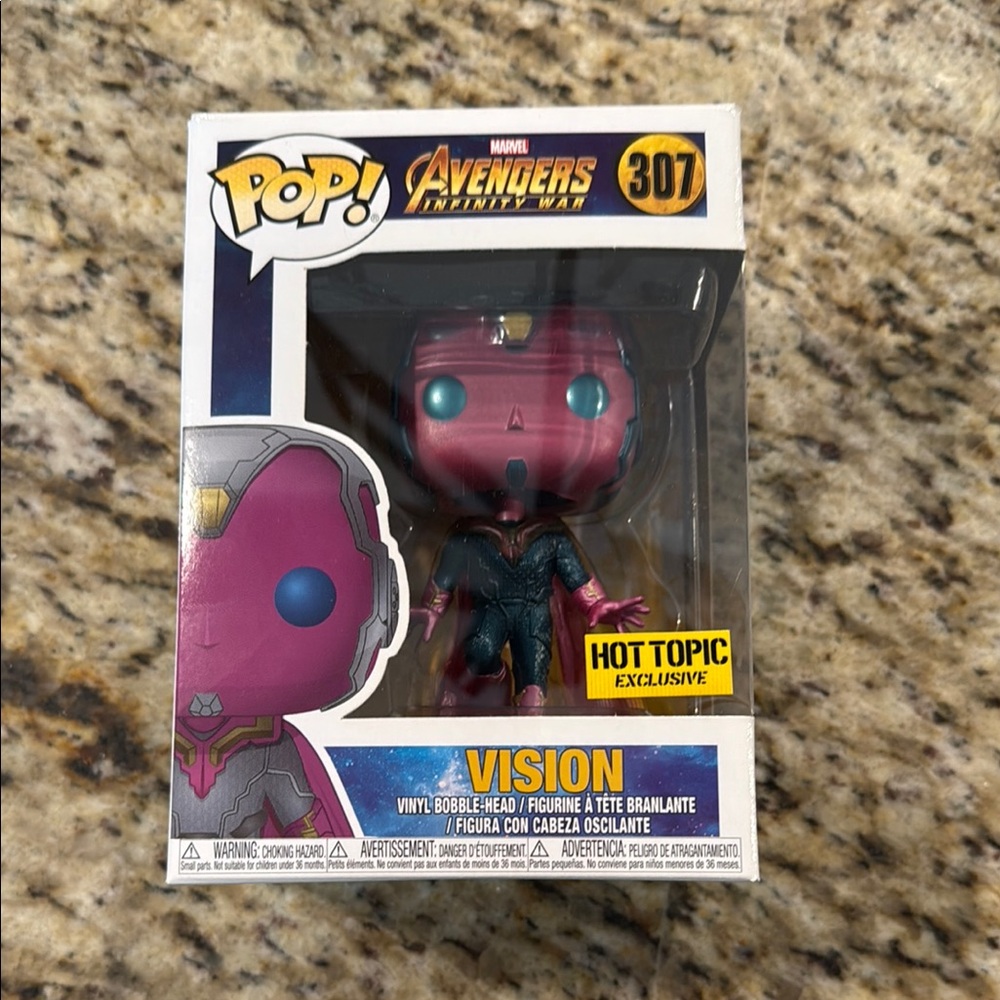 Vaulted Hot Topic Exclusive Marvel Avengers Vision Funko Pop Figure